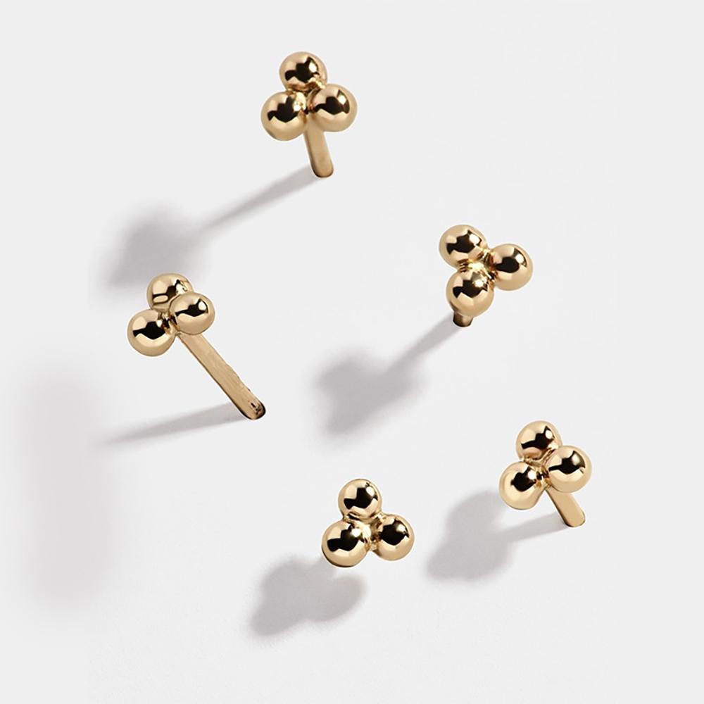 Punk Kristalle Sicherheitsnadel Ohrstecker Set