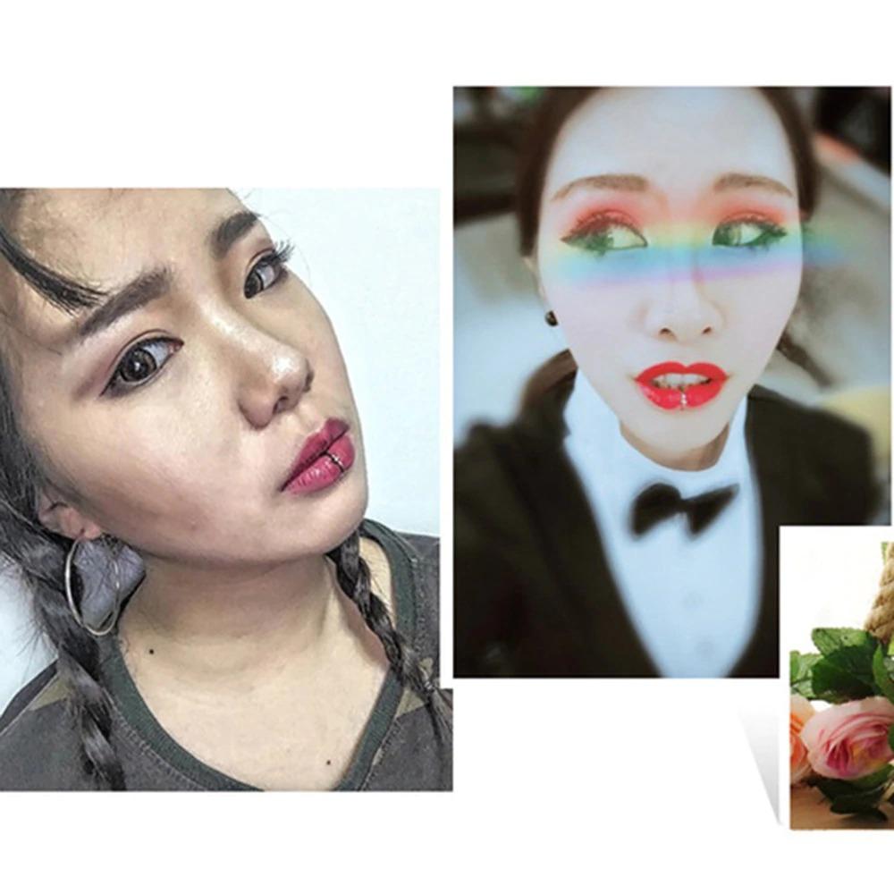 Gefälschte Nasen- und Lippenringe im Punk-Stil zum Anklipsen