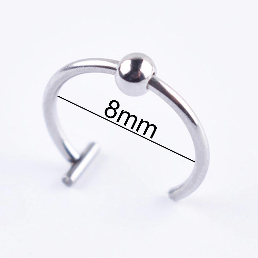 Gefälschte Nasen- und Lippenringe im Punk-Stil zum Anklipsen