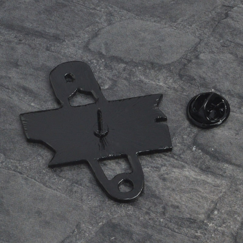 Lila "Du bist sicher bei mir" Emaille Sicherheitsnadel Brosche Pins
