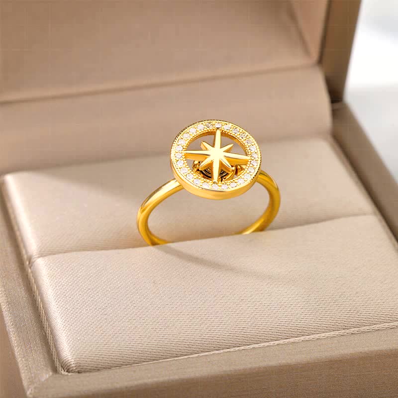 North Star Angst Fidget Ring - verstellbar