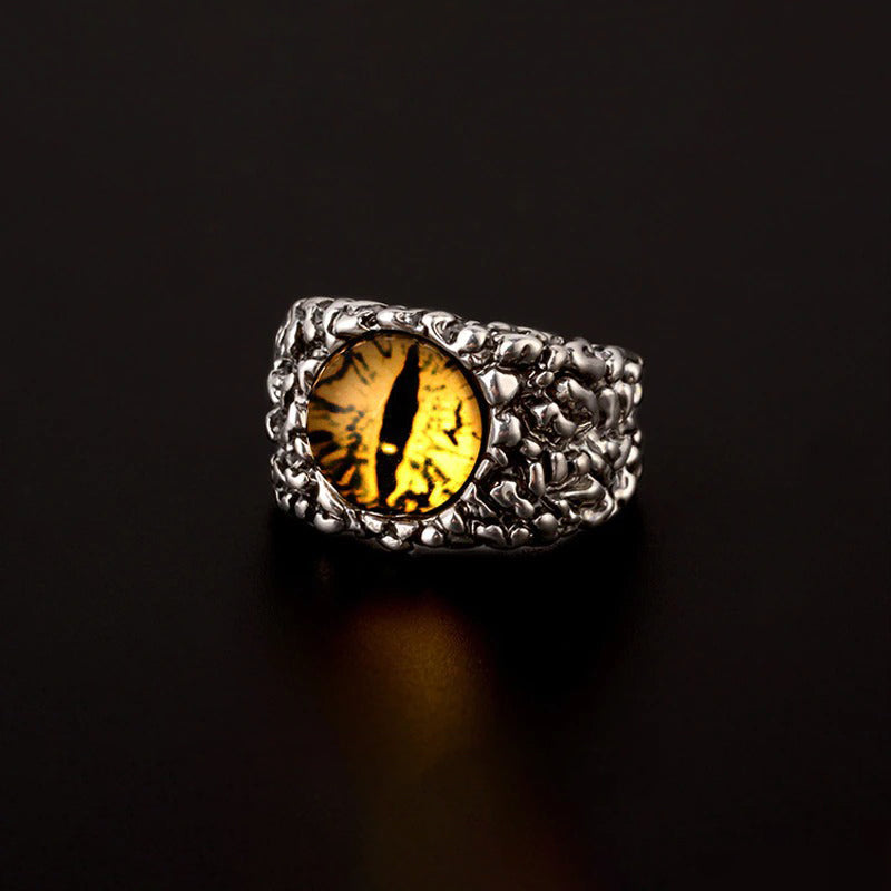 Bemerkenswerte Vintage-Mode 3D Drachenaugen verstellbare Gothic Ringe