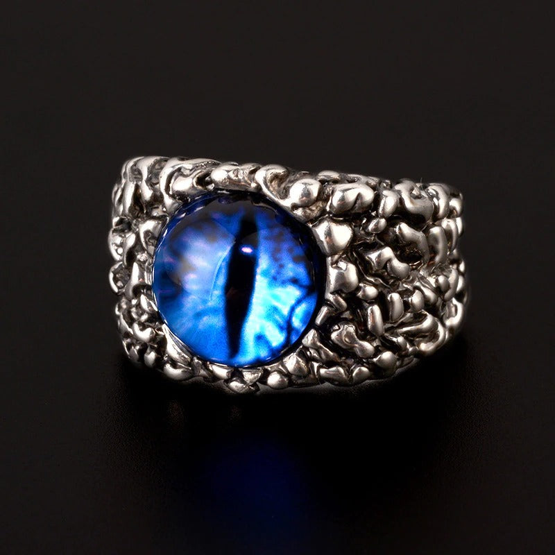 Bemerkenswerte Vintage-Mode 3D Drachenaugen verstellbare Gothic Ringe