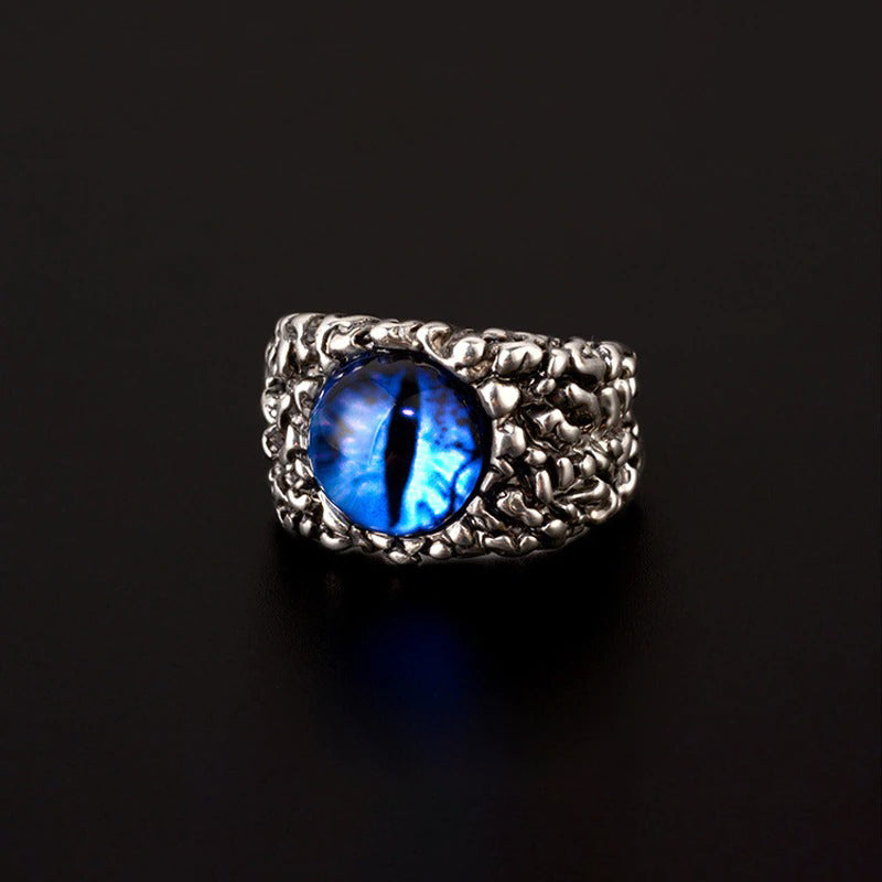 Bemerkenswerte Vintage-Mode 3D Drachenaugen verstellbare Gothic Ringe
