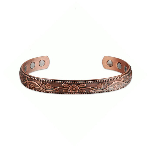 Verstellbare Armbänder mit magnetischer Manschette im Retro-Blumen-Design