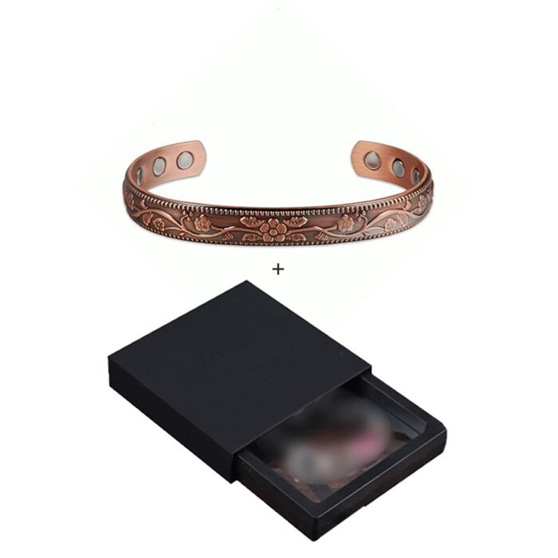 Verstellbare Armbänder mit magnetischer Manschette im Retro-Blumen-Design
