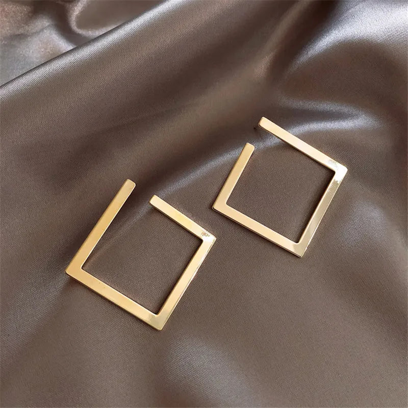 Geometrische Formen Ohrringe in Gold & Silber Extravaganter Look