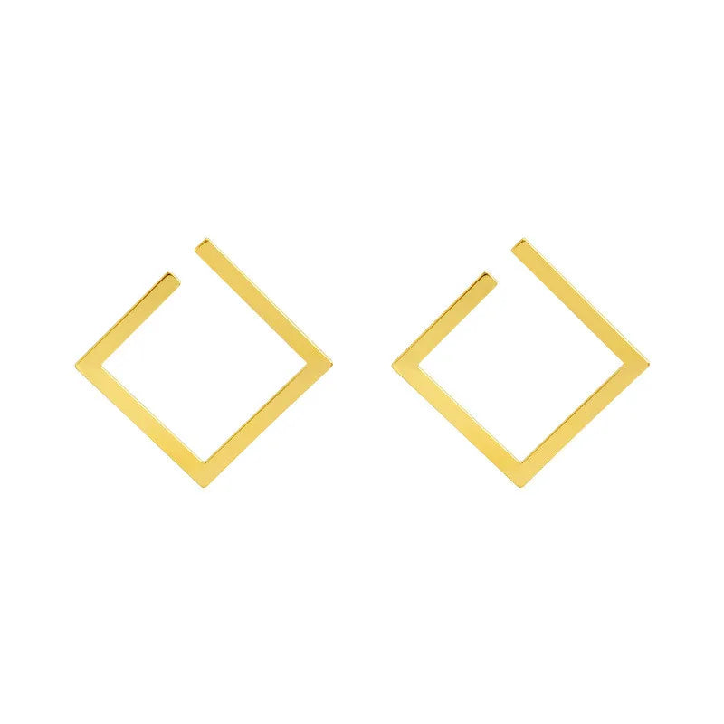 Geometrische Formen Ohrringe in Gold & Silber Extravaganter Look