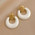 Retro Einfache Geometrische Kreis Ohrstecker Frauen Luxus Qualität Schmuck Piercing Ohr Zubehör für Frauen Ohrringe Trend Neue