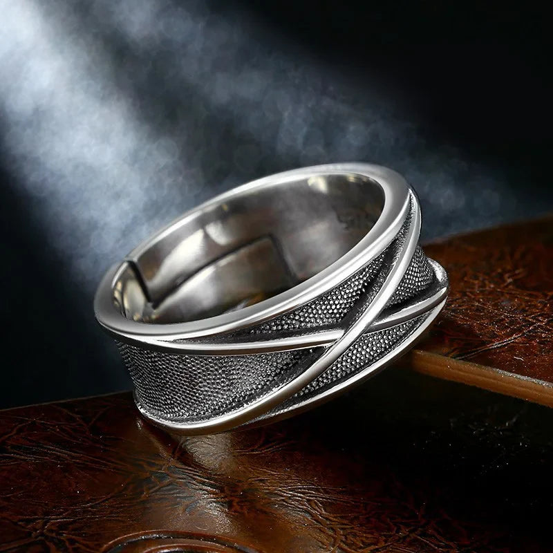 Silberner Wickelring - Verstellbarer Silberring