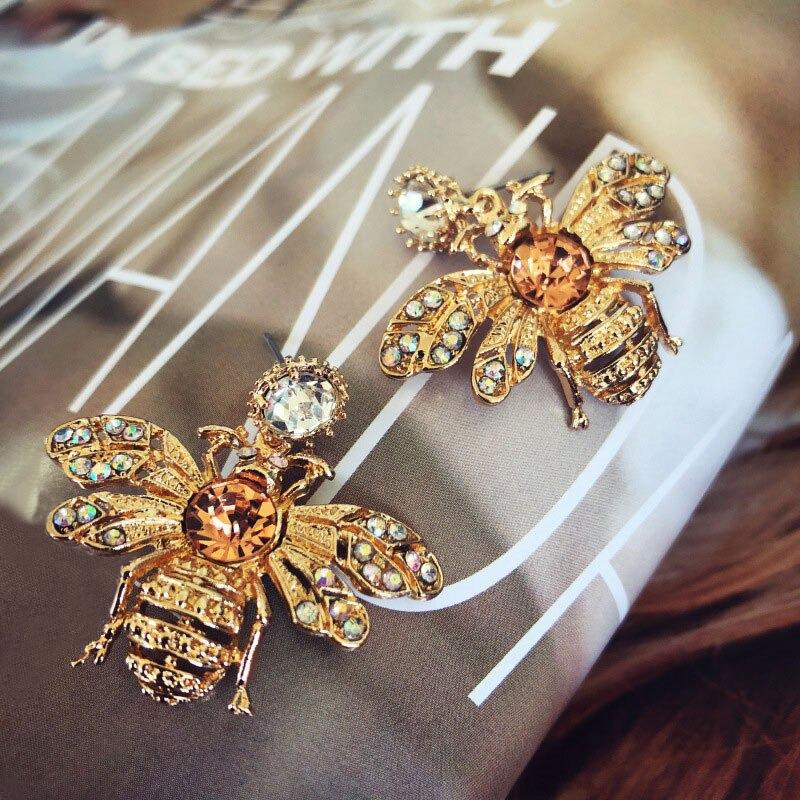 Ohrstecker Bienenkönigin mit Strasssteinen