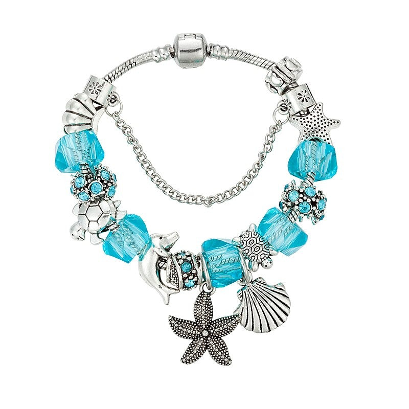 Strass verzierte modische Herz-Charm-Perlen-Armbänder in verschiedenen Stilen