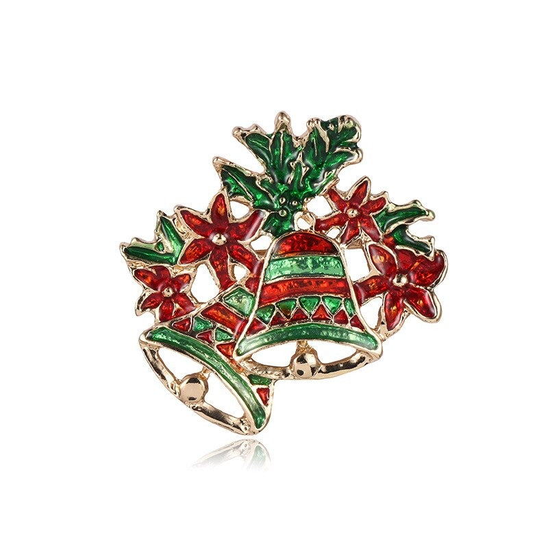 Weihnachtsbrosche „Holiday Galore“ mit Strasssteinen verziert