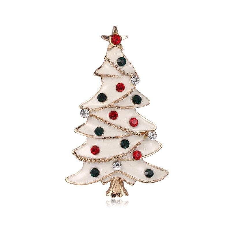 Weihnachtsbrosche „Holiday Galore“ mit Strasssteinen verziert