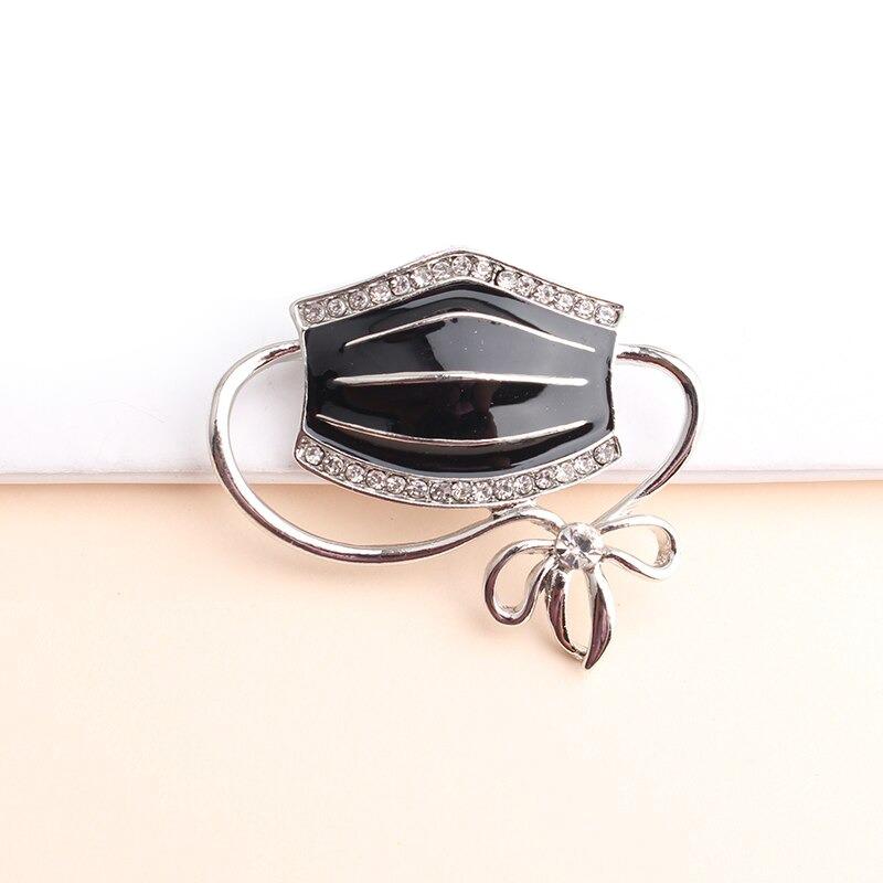 Strass Schmuck Gesichtsmasken Brosche Pins