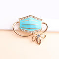 Strass Schmuck Gesichtsmasken Brosche Pins