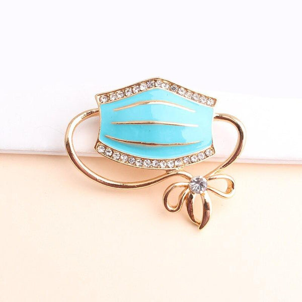 Strass Schmuck Gesichtsmasken Brosche Pins