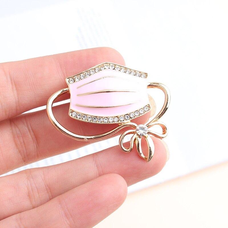 Strass Schmuck Gesichtsmasken Brosche Pins