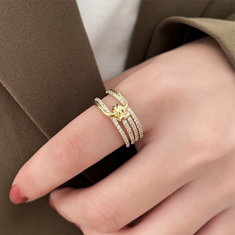 Strass geknotete geometrische Moderinge