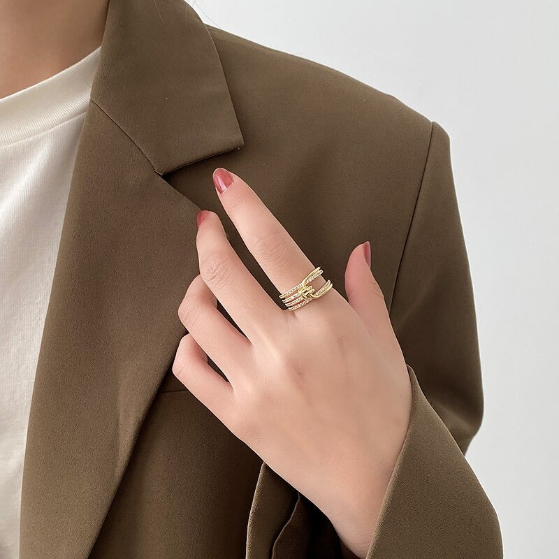 Strass geknotete geometrische Moderinge