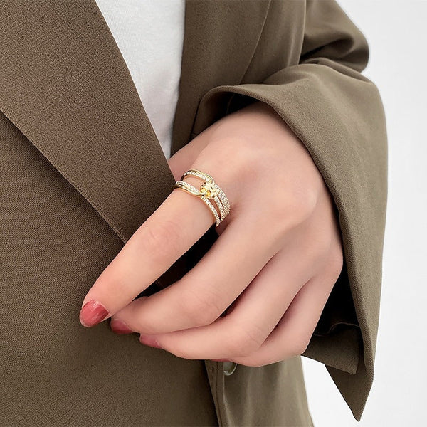 Strass geknotete geometrische Moderinge