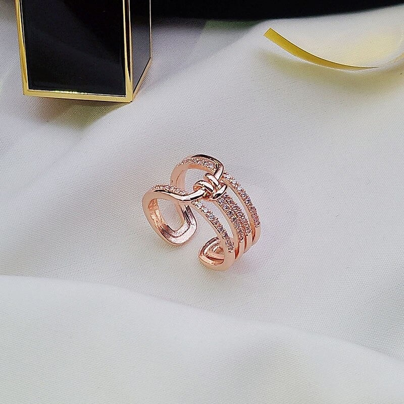Strass geknotete geometrische Moderinge