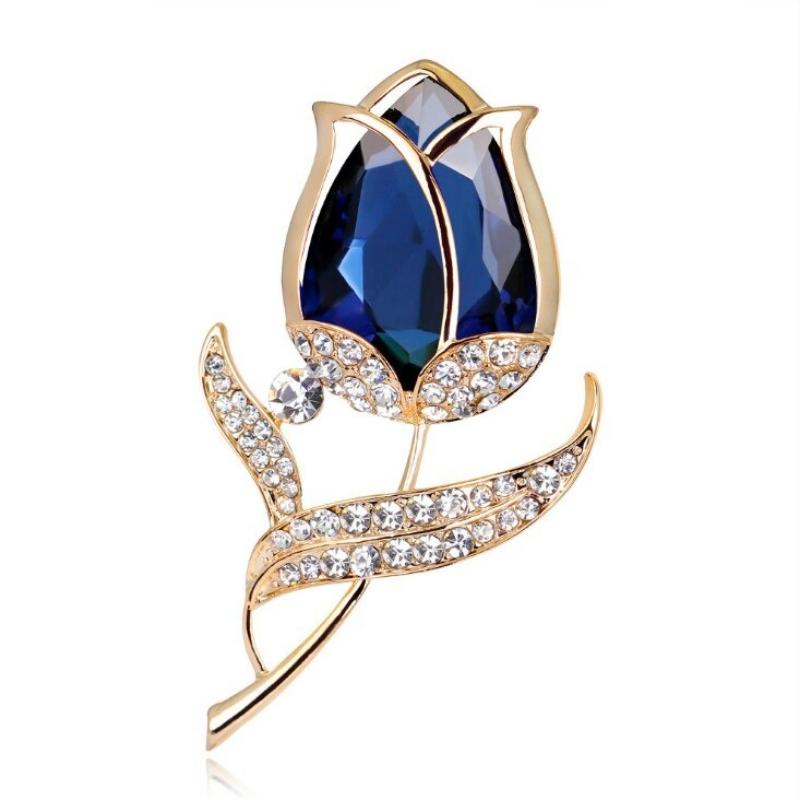 Strass Tulpenblumen Brosche Anstecknadeln