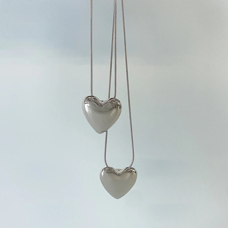 Romantische und süße Halsketten mit Liebesherz-Anhänger