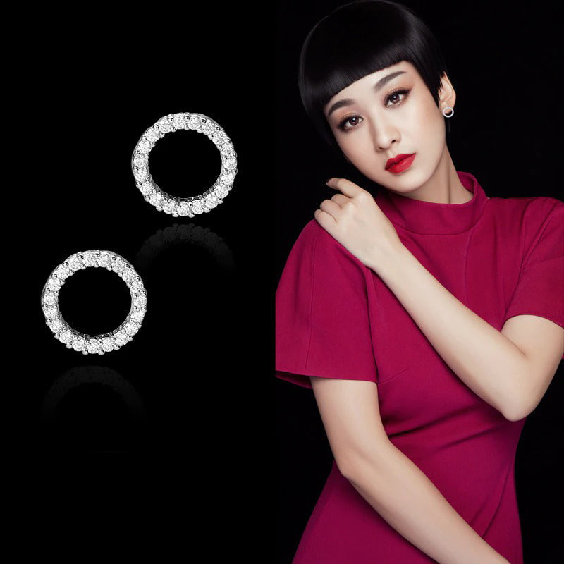 Runde Ohrstecker mit Zirkonia