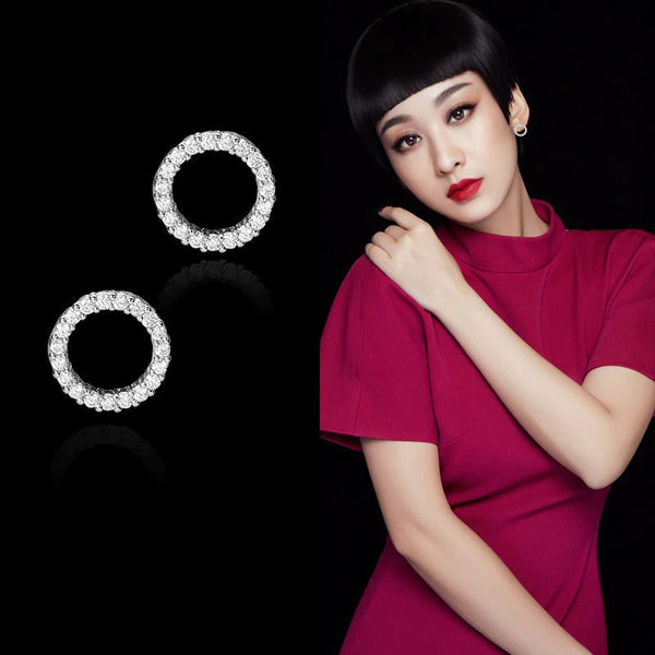 Runde Ohrstecker mit Zirkonia