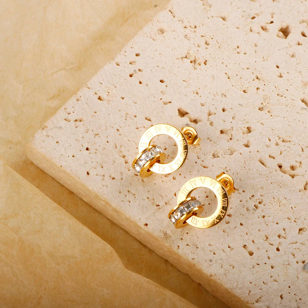 Ohrringe mit römischen Ziffern