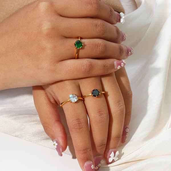 Schlichter Solitärring