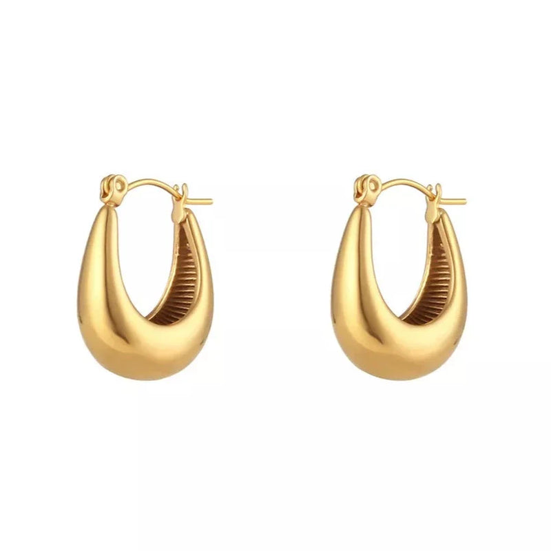 Creolen in U-Form mit Hohl