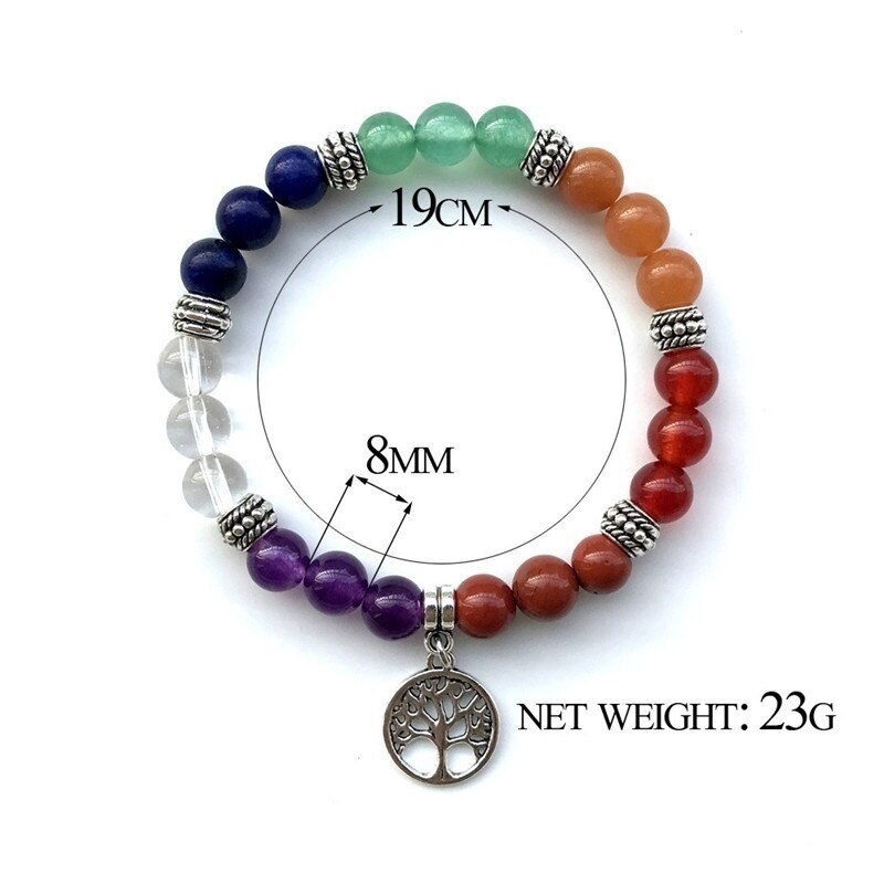 7 Chakra Heilung Balance Perlen Armband