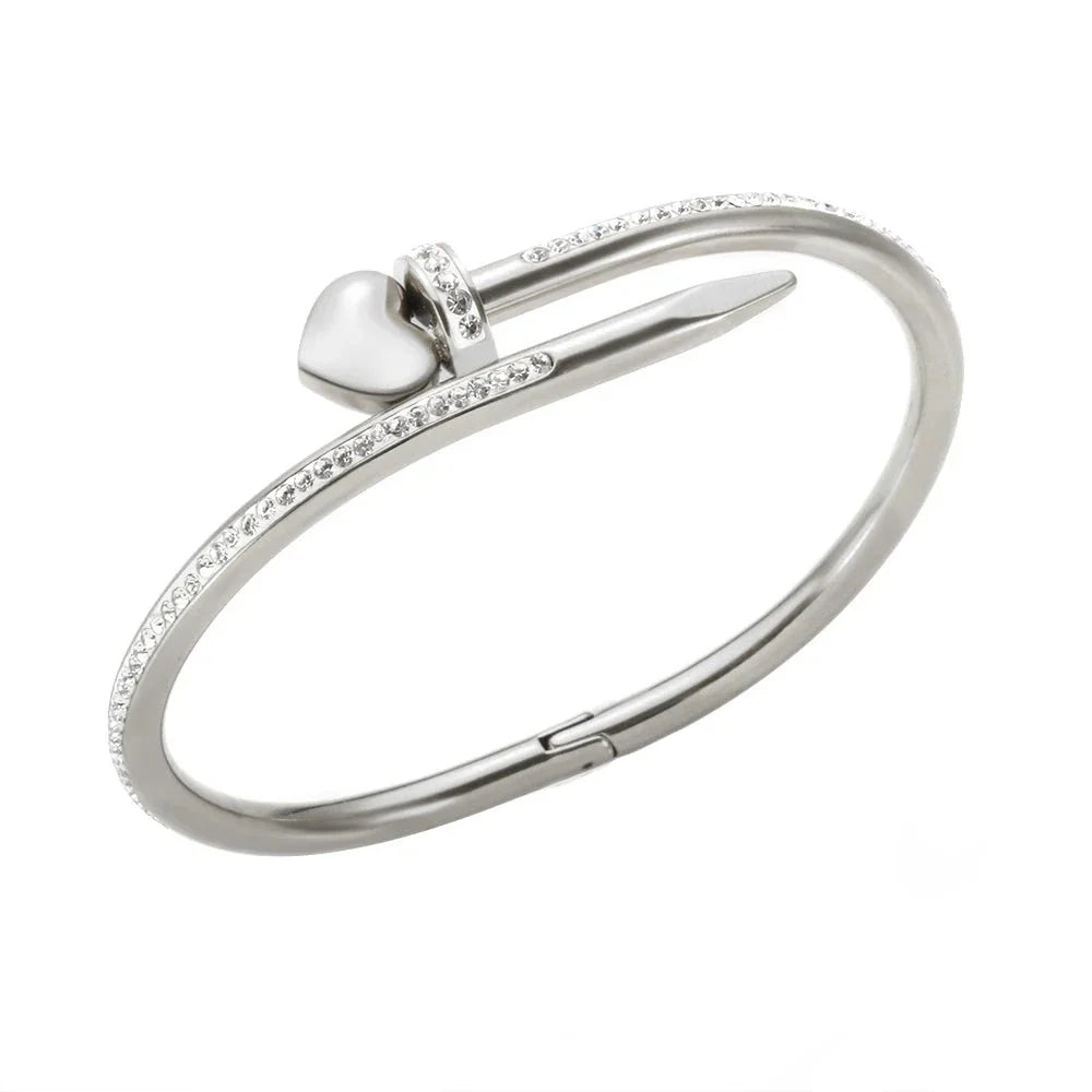 Armreif mit Herz-Kristall