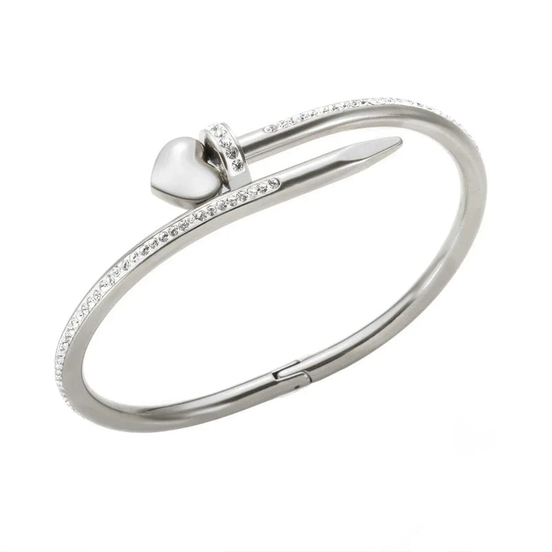 Armreif mit Herz-Kristall