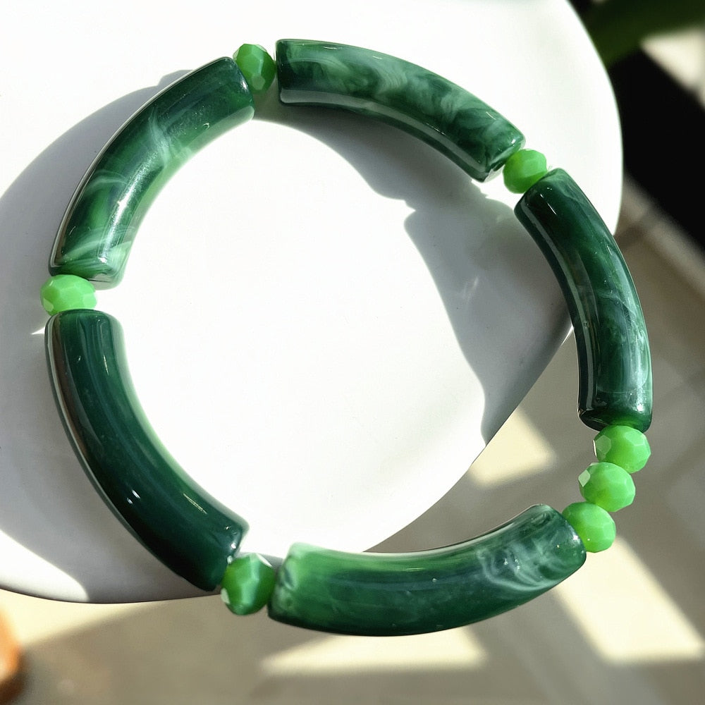 Acrylharz-Röhren-Candy-Chunky-Armbänder