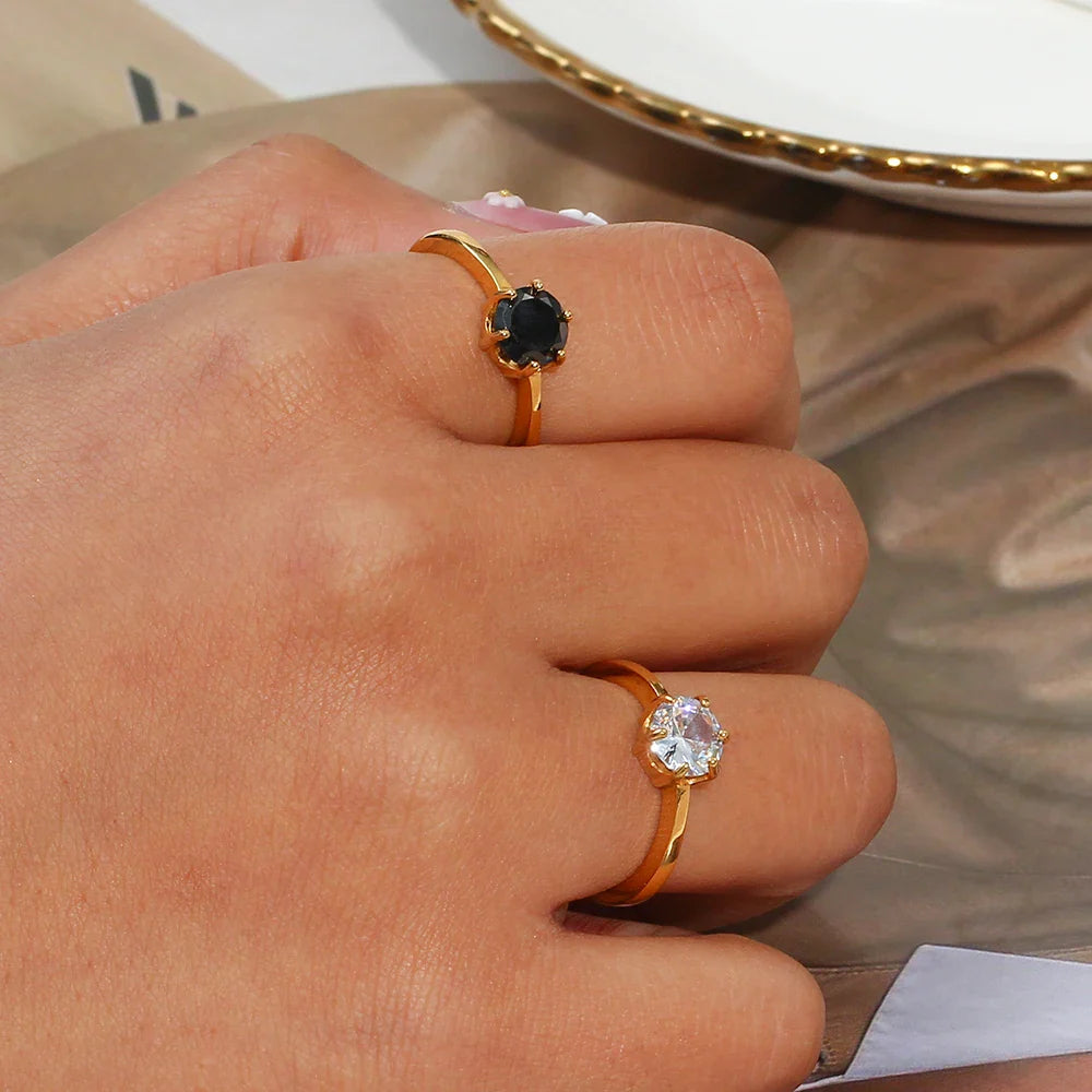 Schlichter Solitärring