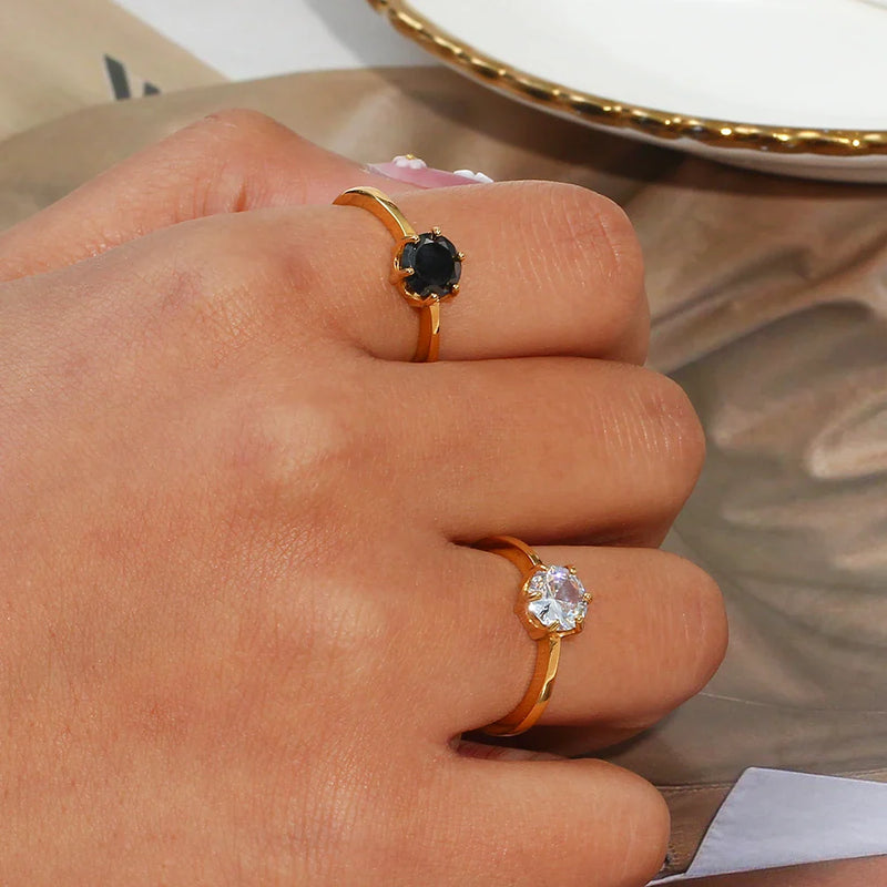 Schlichter Solitärring