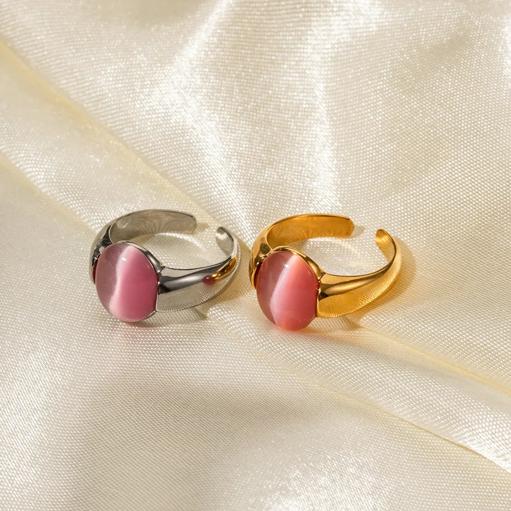 Ring mit rosa Stein
