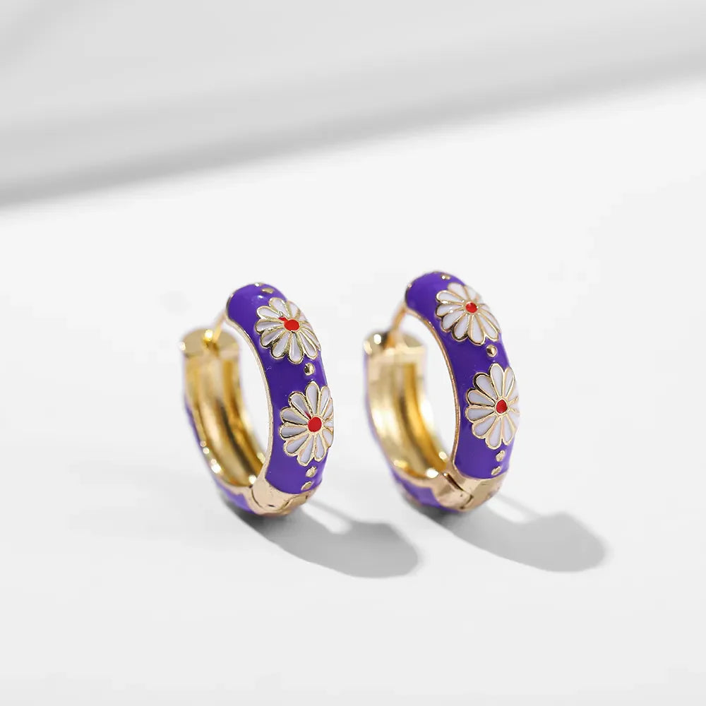 Vintage Blumen Creolen