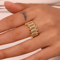 Kristall-Goldring