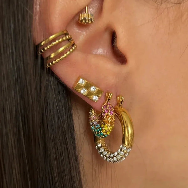 Bunte Zirkonia Creolen