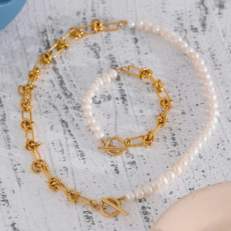 Natürliche Perlenkette Armband