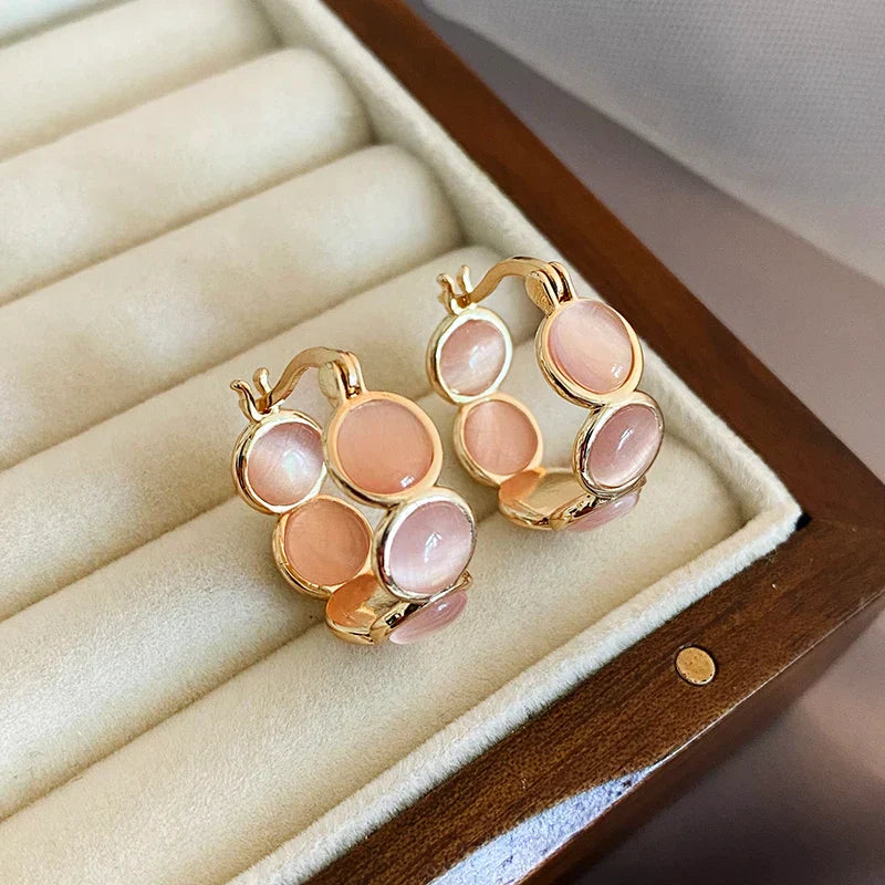 Creolen mit goldenen Opalen