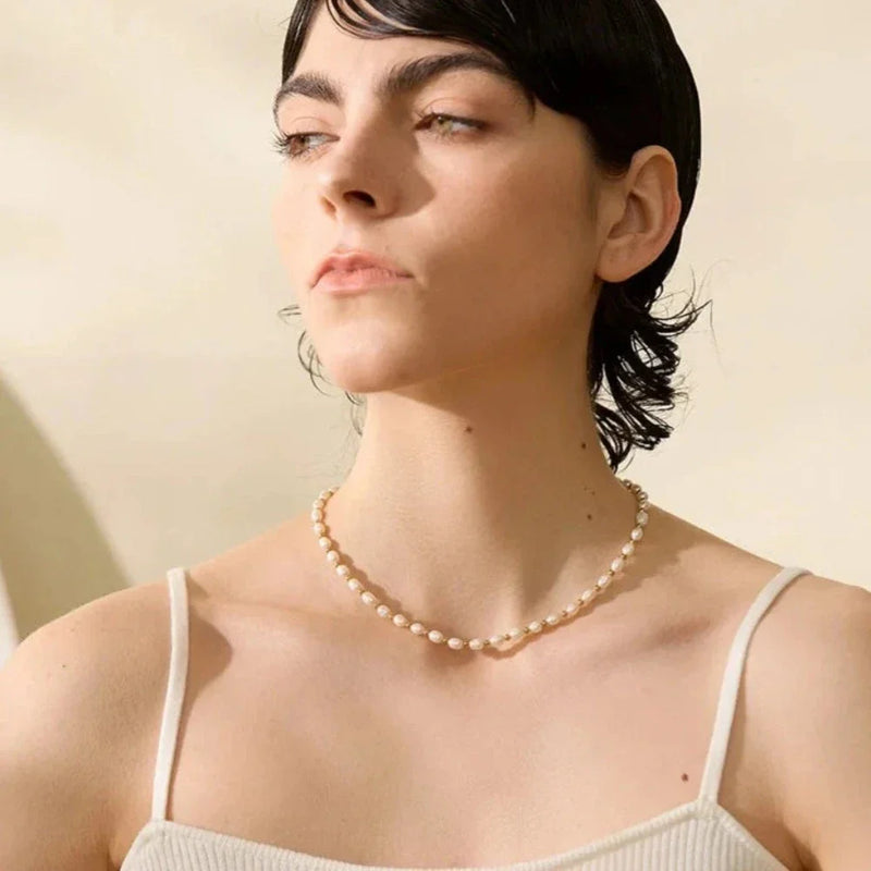 Halskette mit Süßwasserperlen