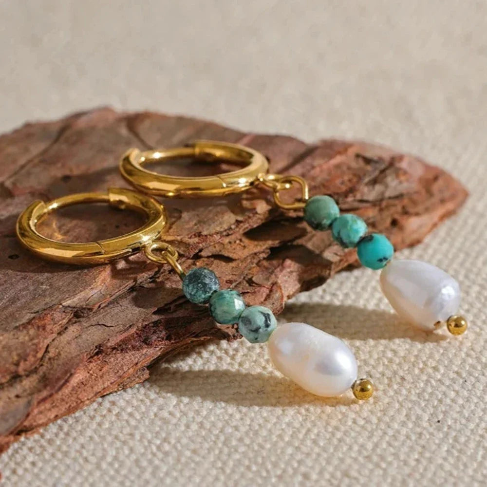 Creolen mit Süßwasserperlen