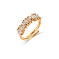 Glänzender Ring mit Zirkonia