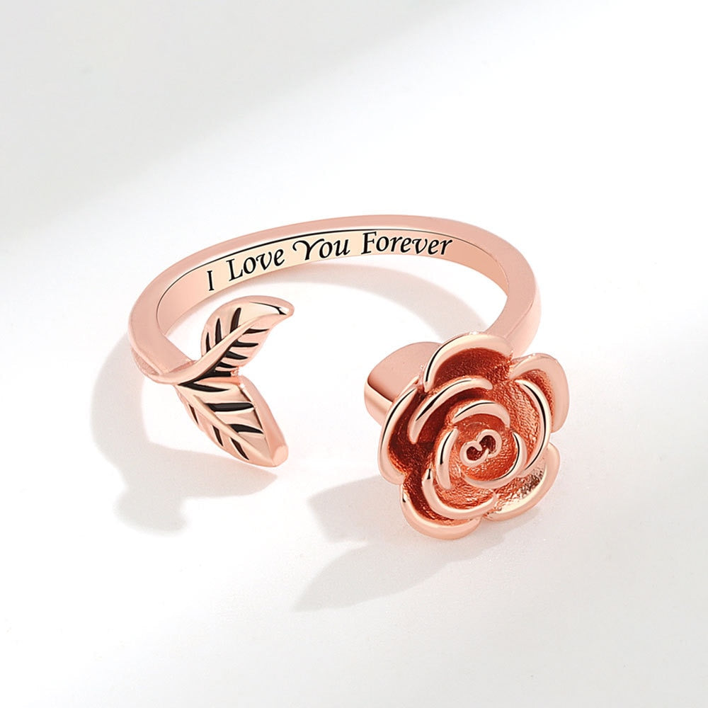 Rose Angst Fidget Ring - verstellbar