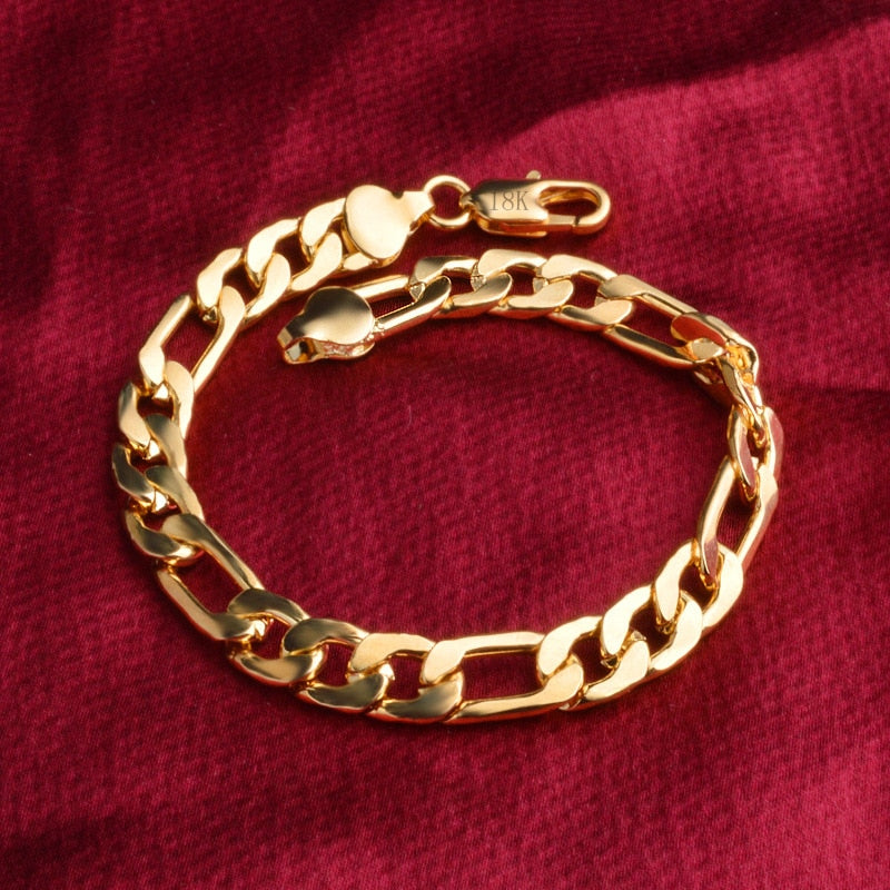 925 Sterling Silber Massiv-Ketten-Armband